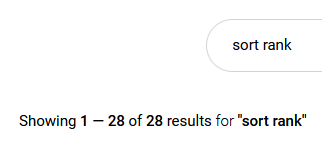 Search query bar and results count showing 