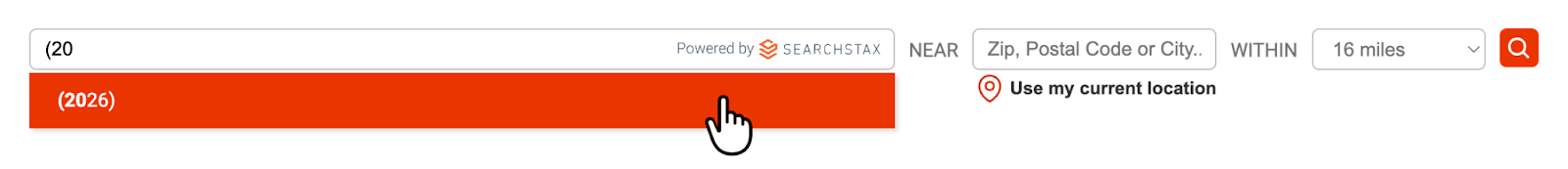 Auto-Suggest shows suggestions with parentheses (example: (2026)).
