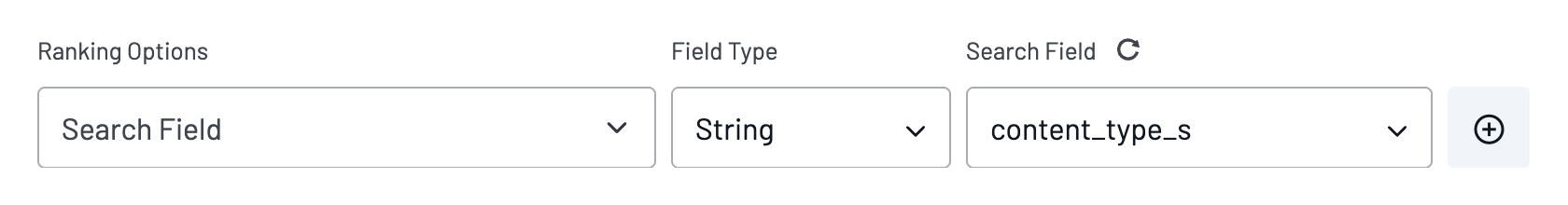 Adding a Search Field boost with a Field Type of String and Search Field content_type_s selected.